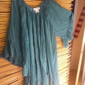 SassyBling Loose Button Up Shirt with Slouch Pockets